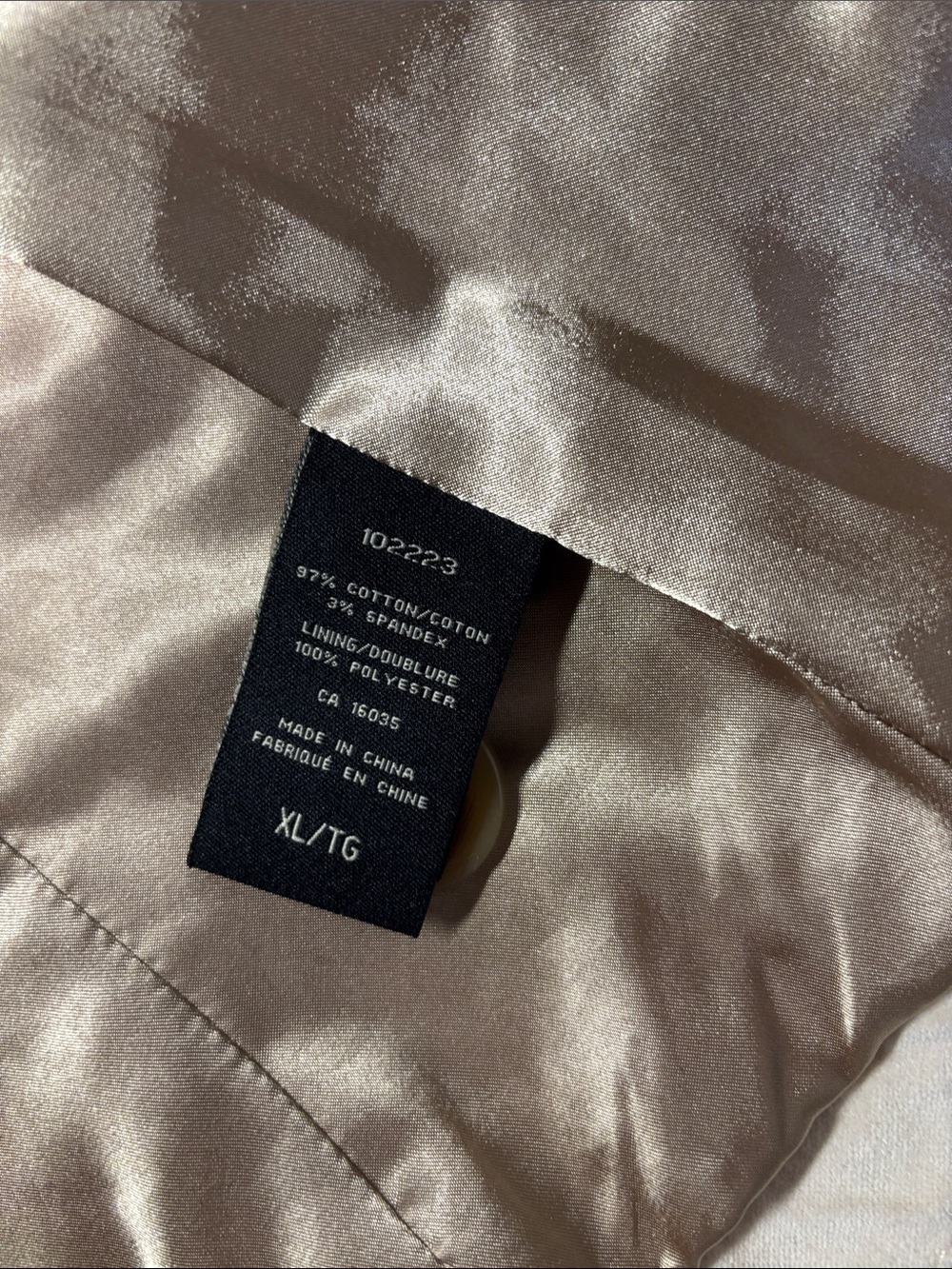 Women's Cream Jacket with Button Front - Picture 8 of 9